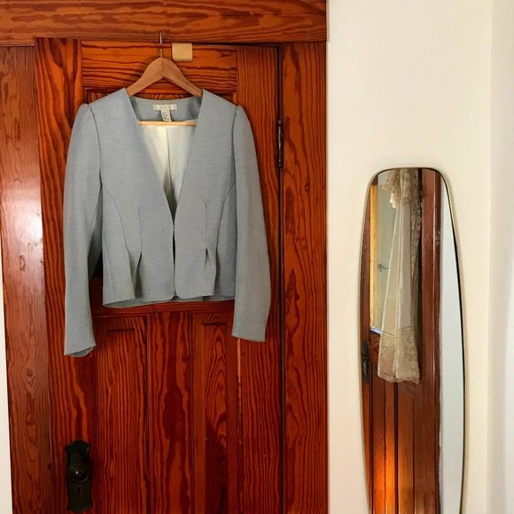 Fitted light grey blazer/jacket sz 10 - Picture 1 of 6
